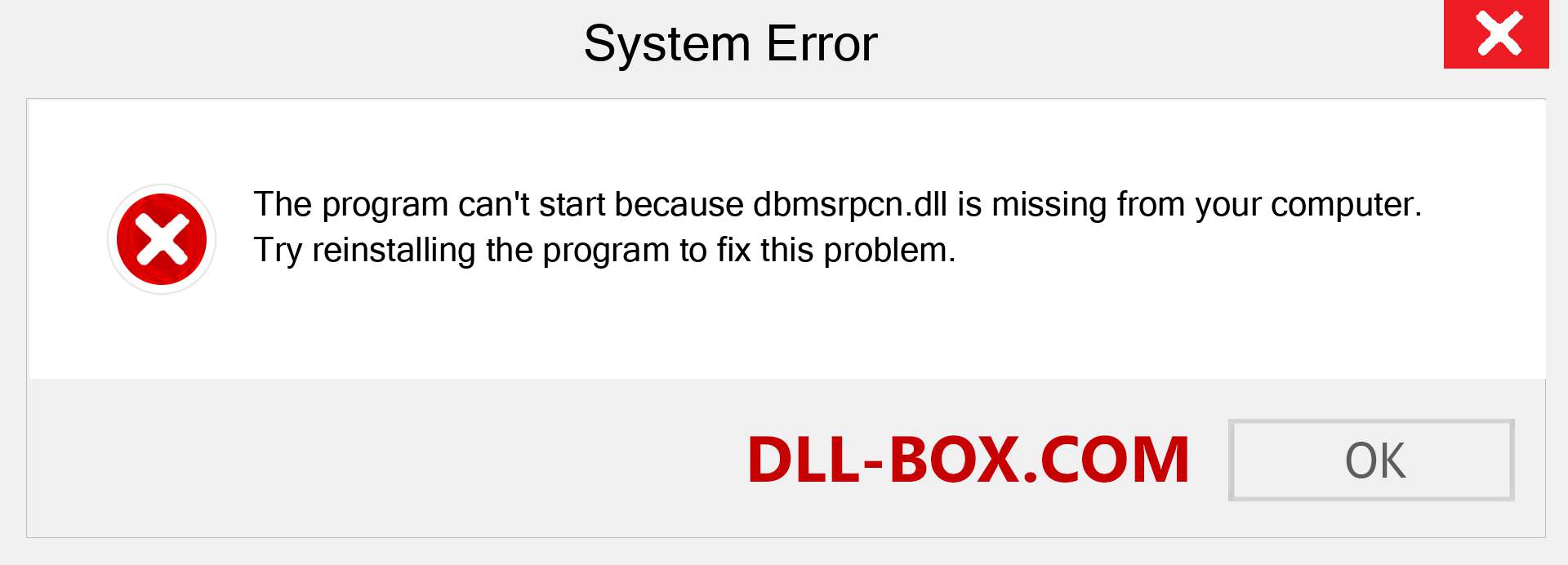  dbmsrpcn.dll file is missing?. Download for Windows 7, 8, 10 - Fix  dbmsrpcn dll Missing Error on Windows, photos, images